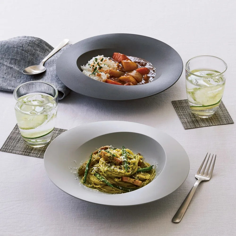 Deep plate scoop, unbreakable plate, 25.7cm diameter, Made in Japan