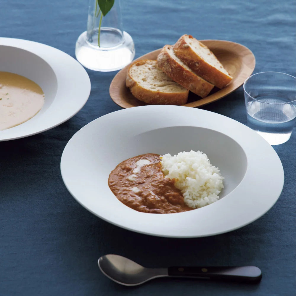 Deep plate scoop, unbreakable plate, 25.7cm diameter, Made in Japan