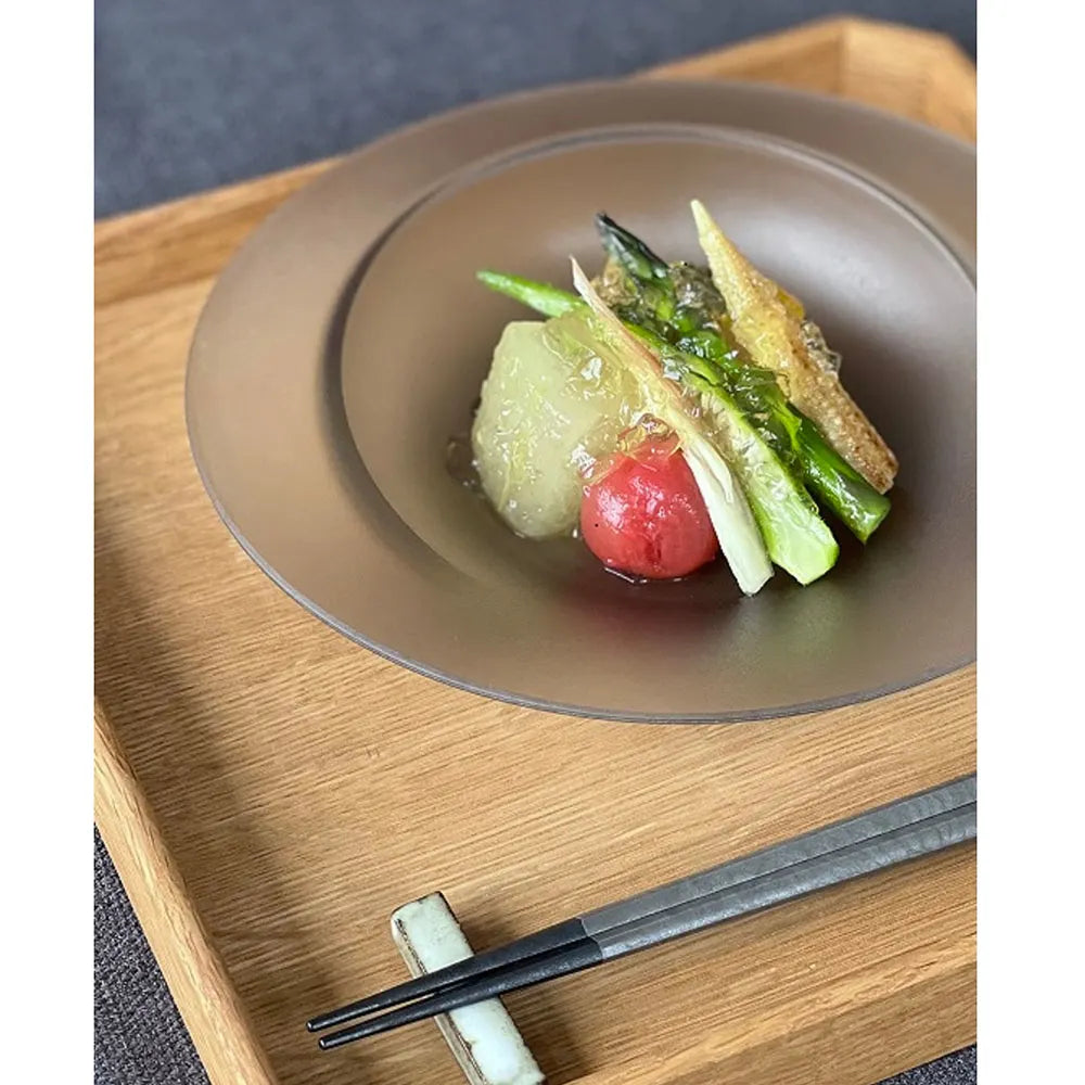 Deep plate scoop, unbreakable plate, 25.7cm diameter, Made in Japan